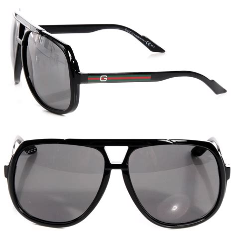 authentic gucci aviator sunglasses black.